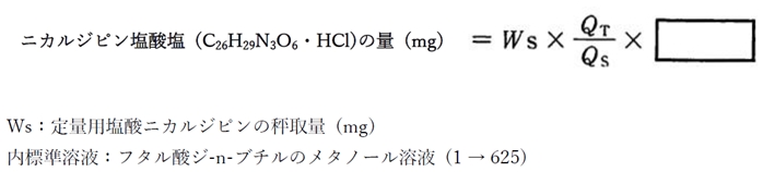 94回薬剤師国家試験問27 日本薬局方ニカルジピン塩酸塩注射液の定量法